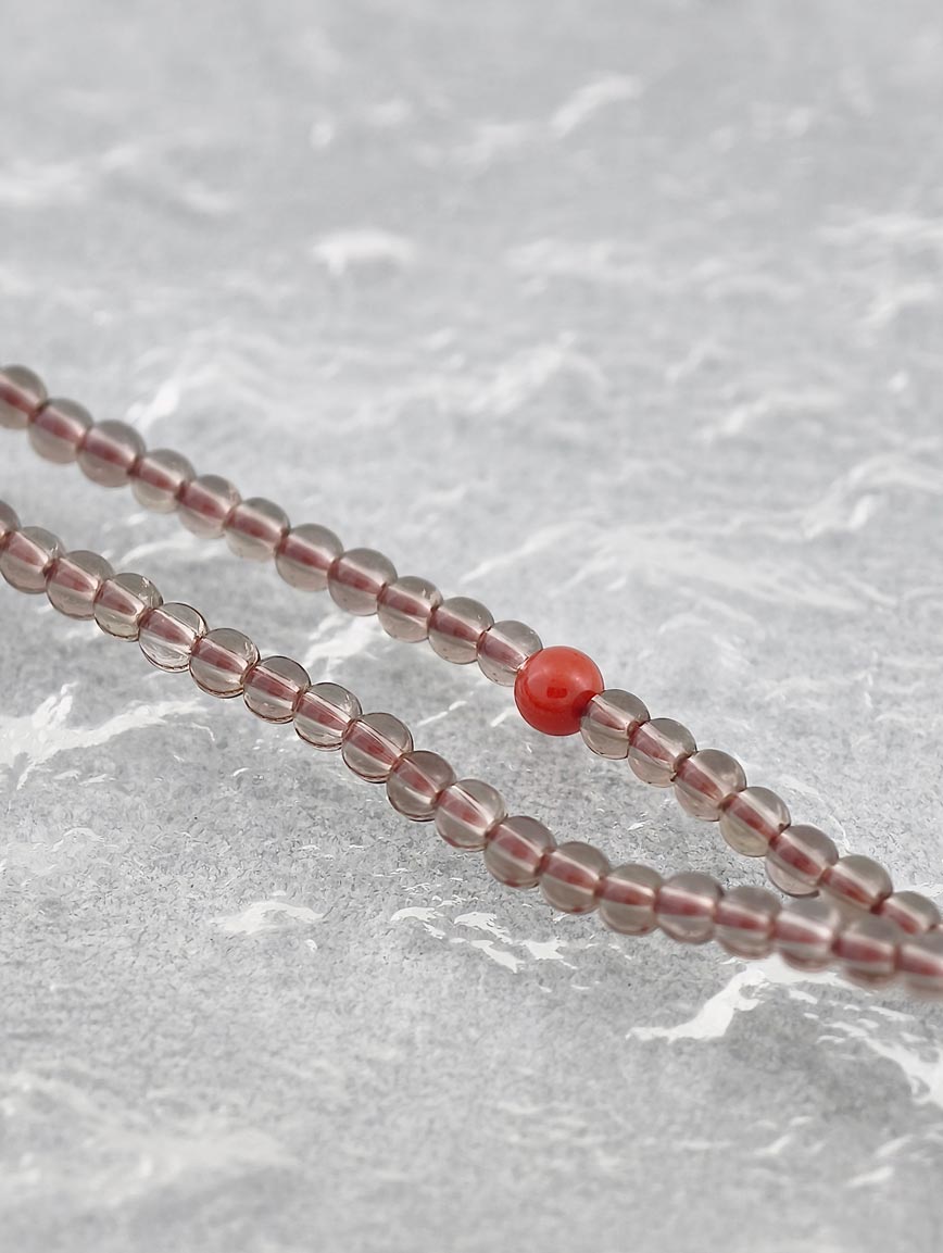 Natural Smoky Quartz and Agate Three-Wrap Bracelet image