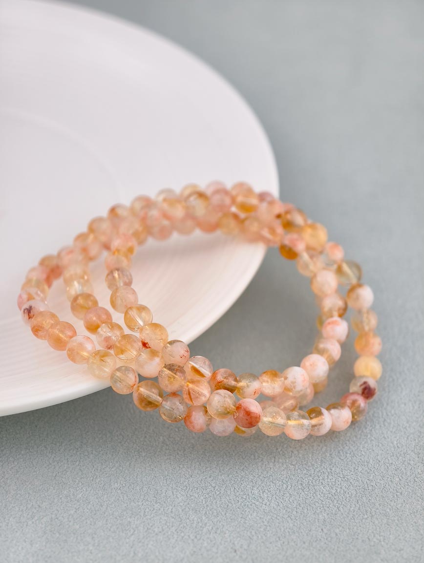 Natural Yellow Koi Three-Wrap Bracelet image