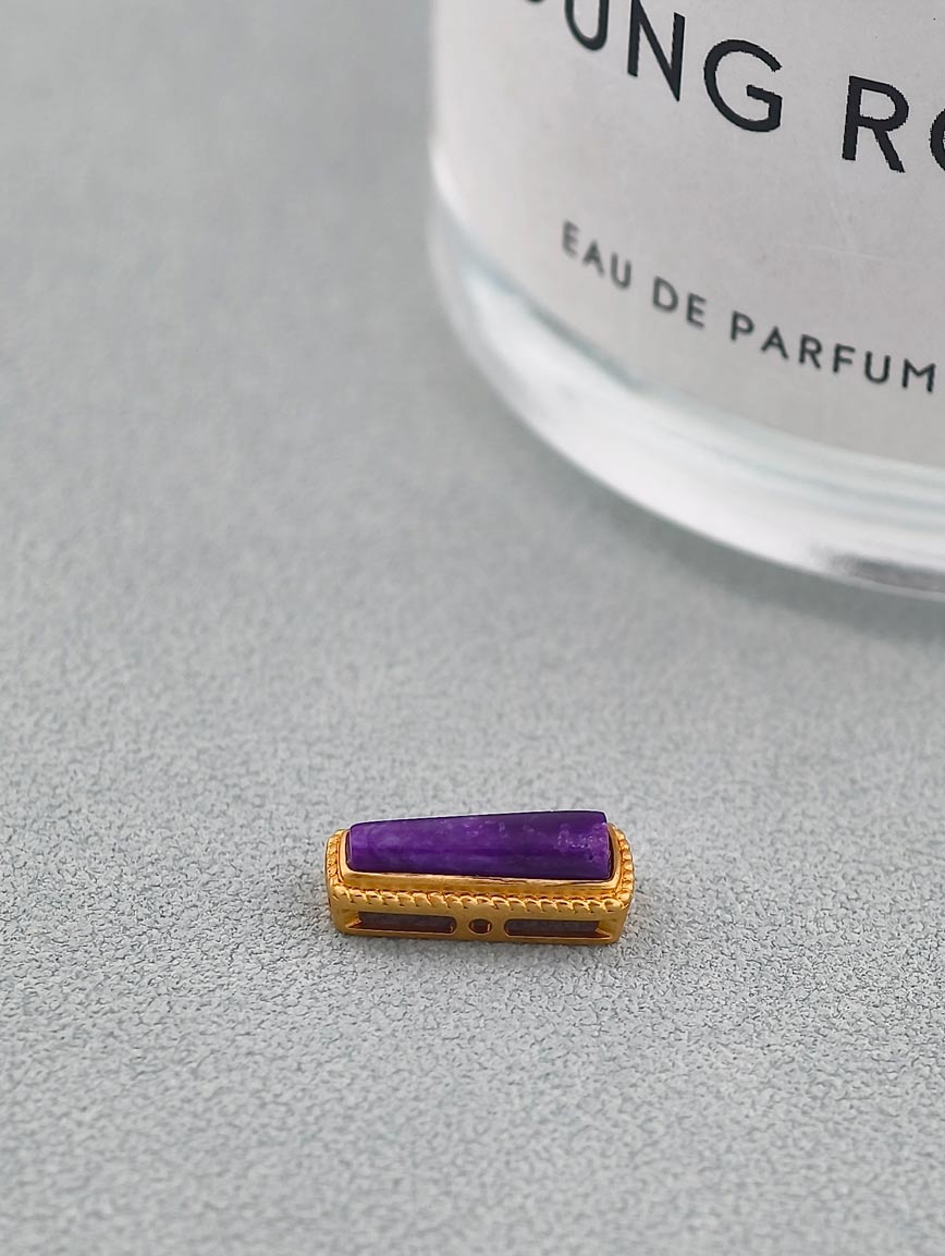 18K Gold Natural Sugilite Fashion Personality DIY Accessory image