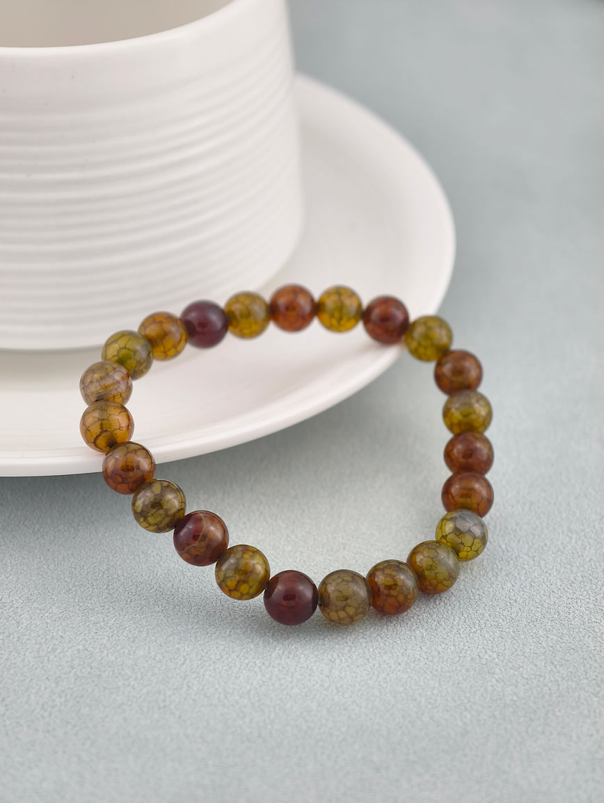 Natural Dragon Pattern Agate Bracelet image