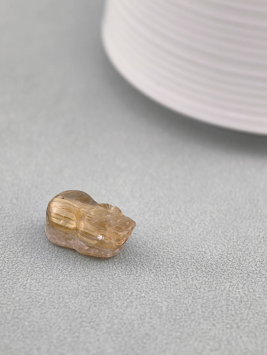 Natural Titanium Rutilated Quartz Pi Xiu DIY Accessory image