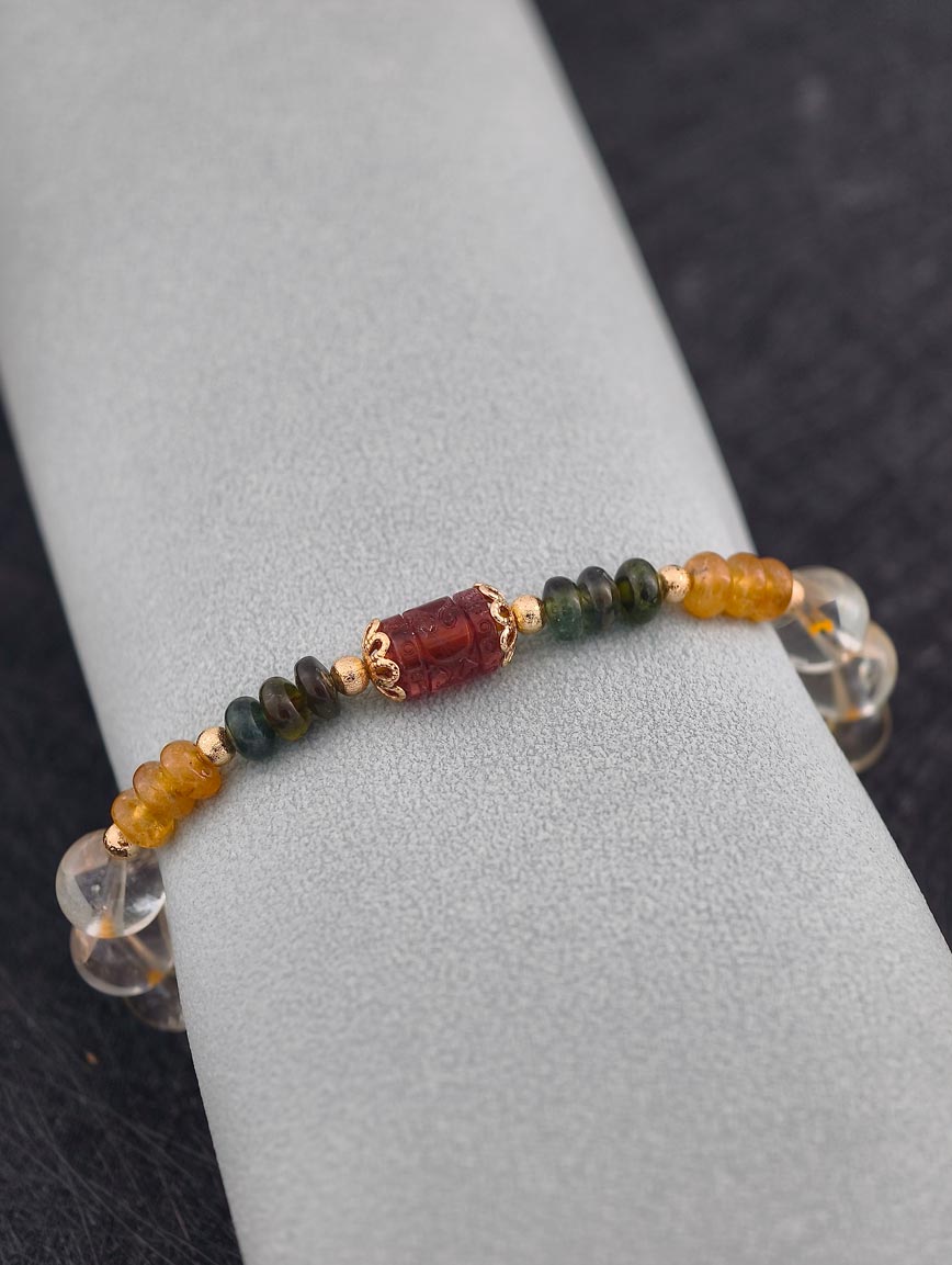Natural Citrine and Tourmaline Bracelet image