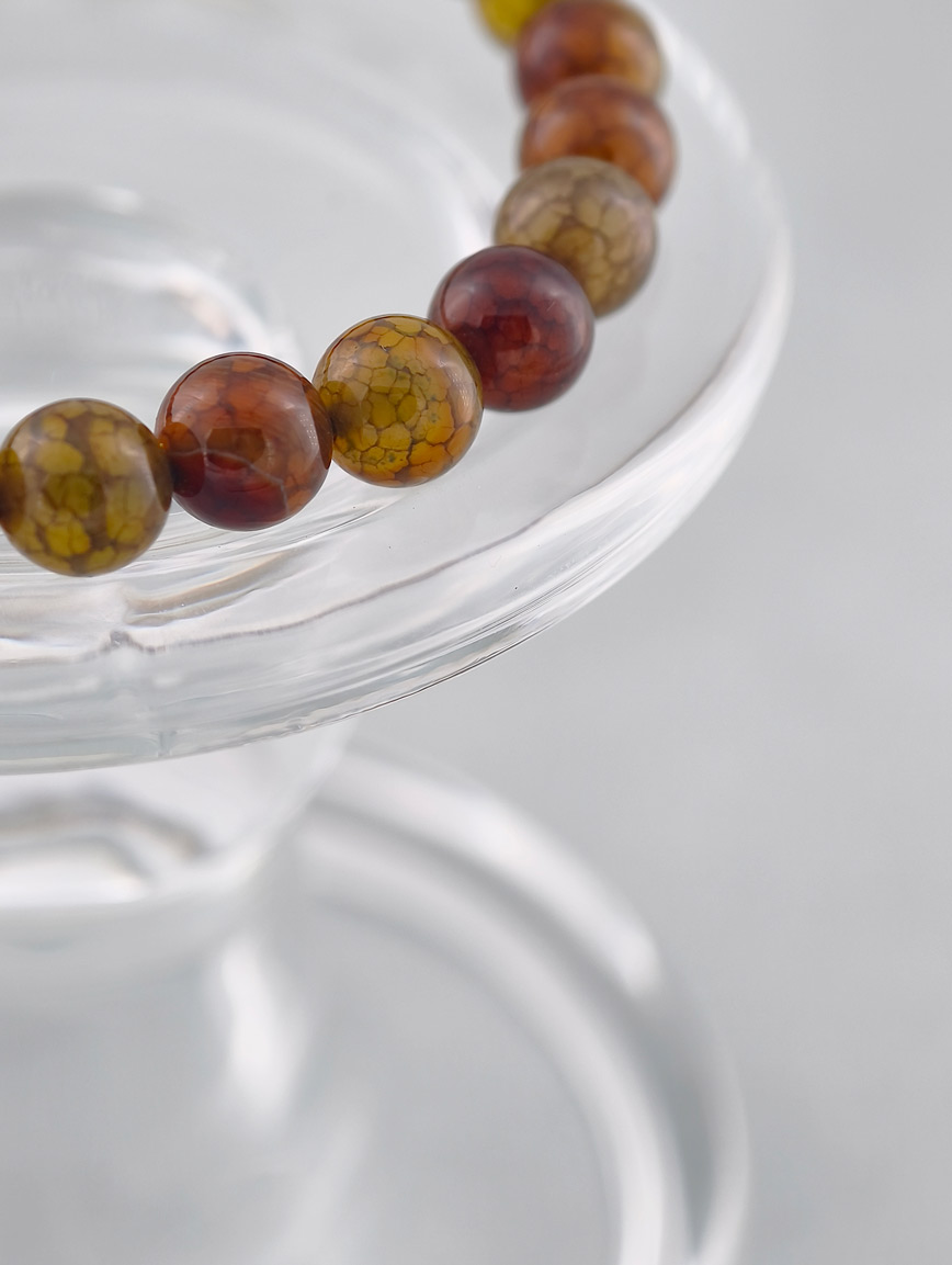 Natural Dragon Pattern Agate Bracelet image