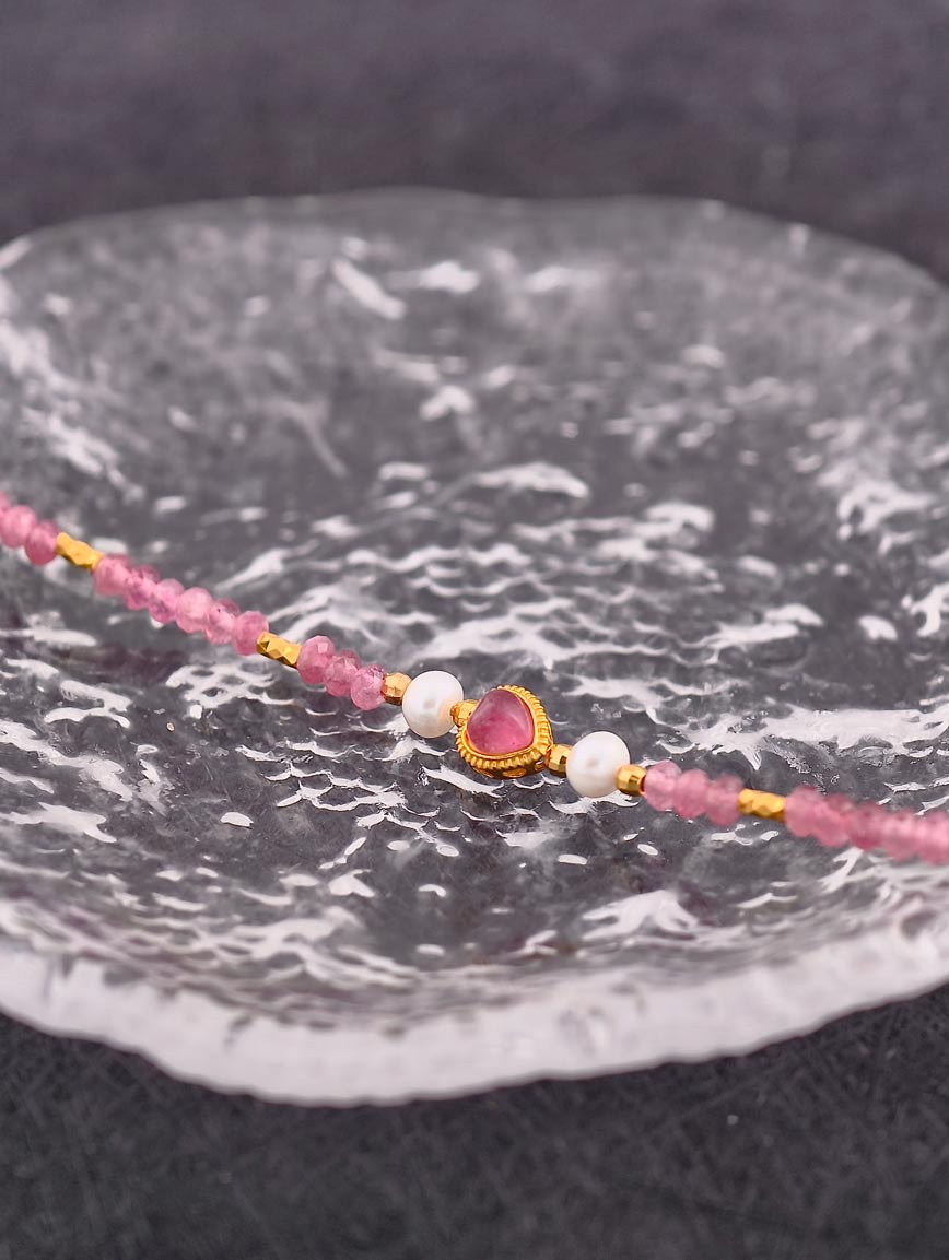 Natural Pink Tourmaline Exclusive Design Bracelet image
