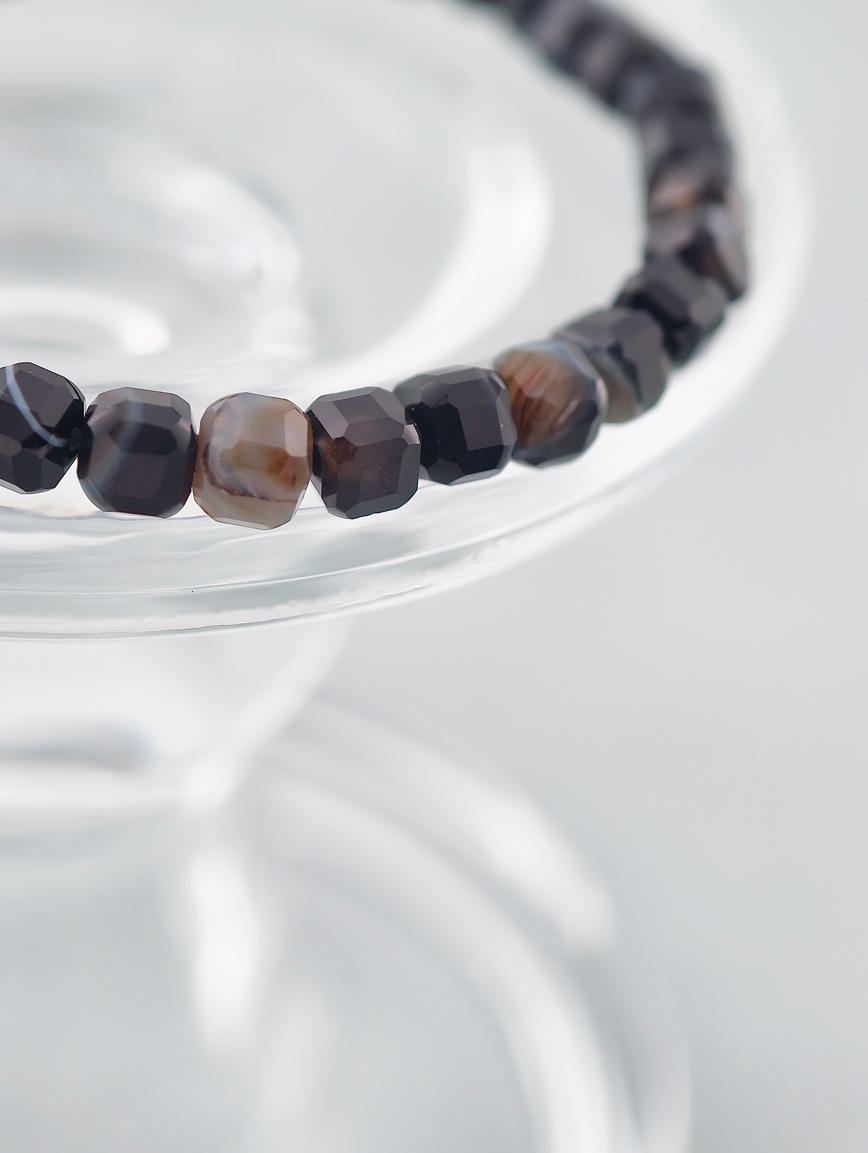 Natural Black Agate Bracelet image