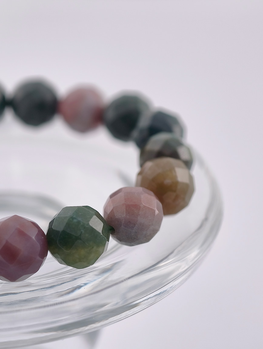 Natural Water Grass Agate Simple Style Bracelet image