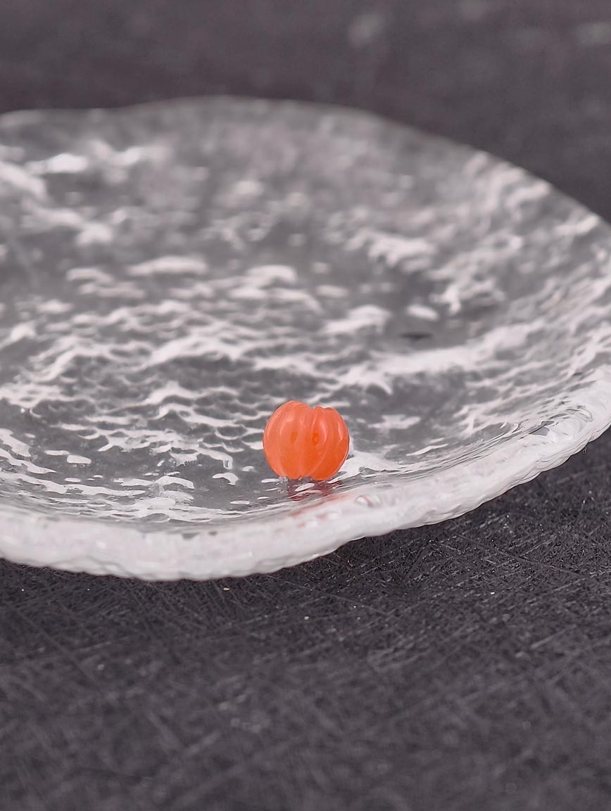 Natural South Red Agate Pumpkin Bead DIY Accessory image