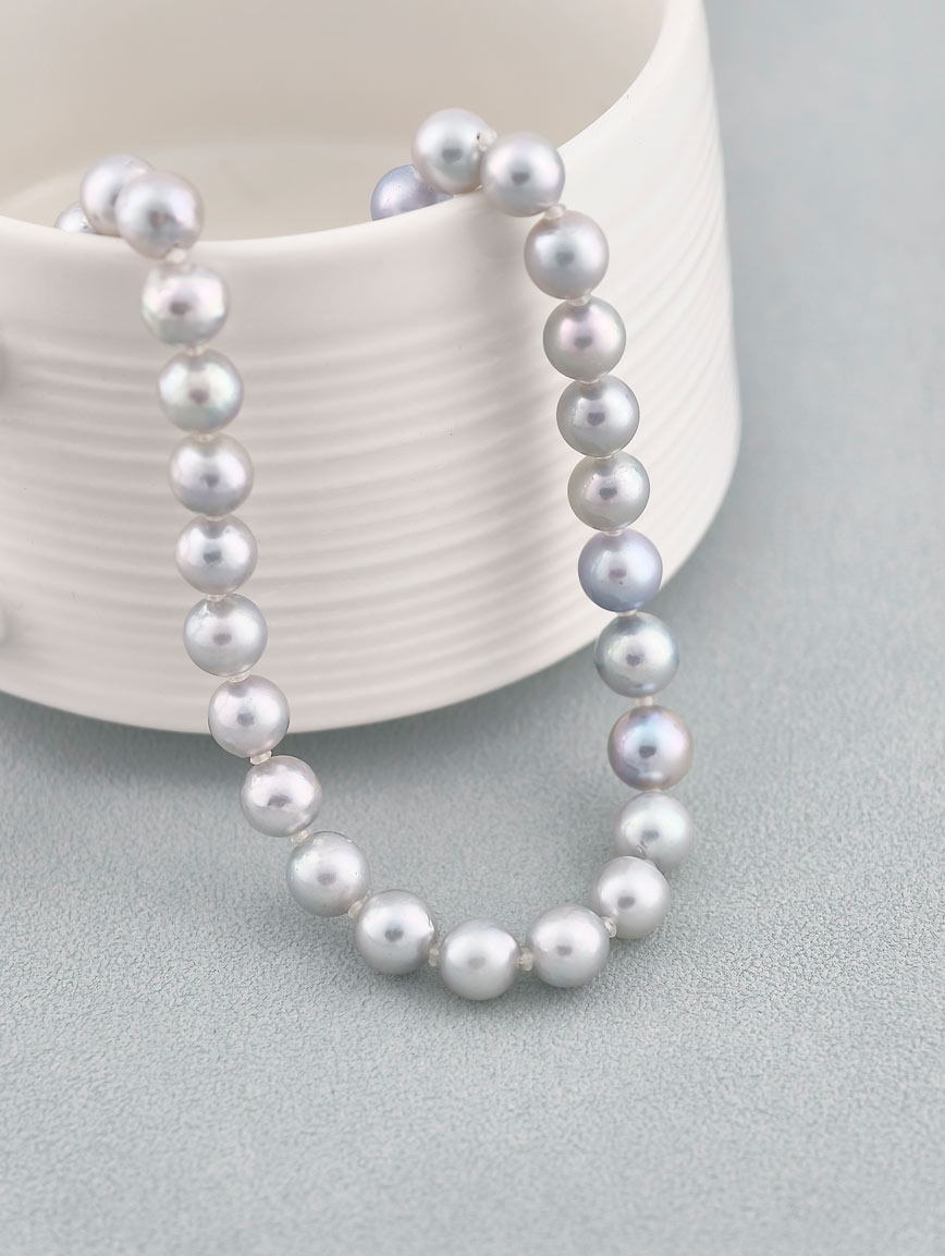 Gray Akoya Seawater Pearl Necklace image