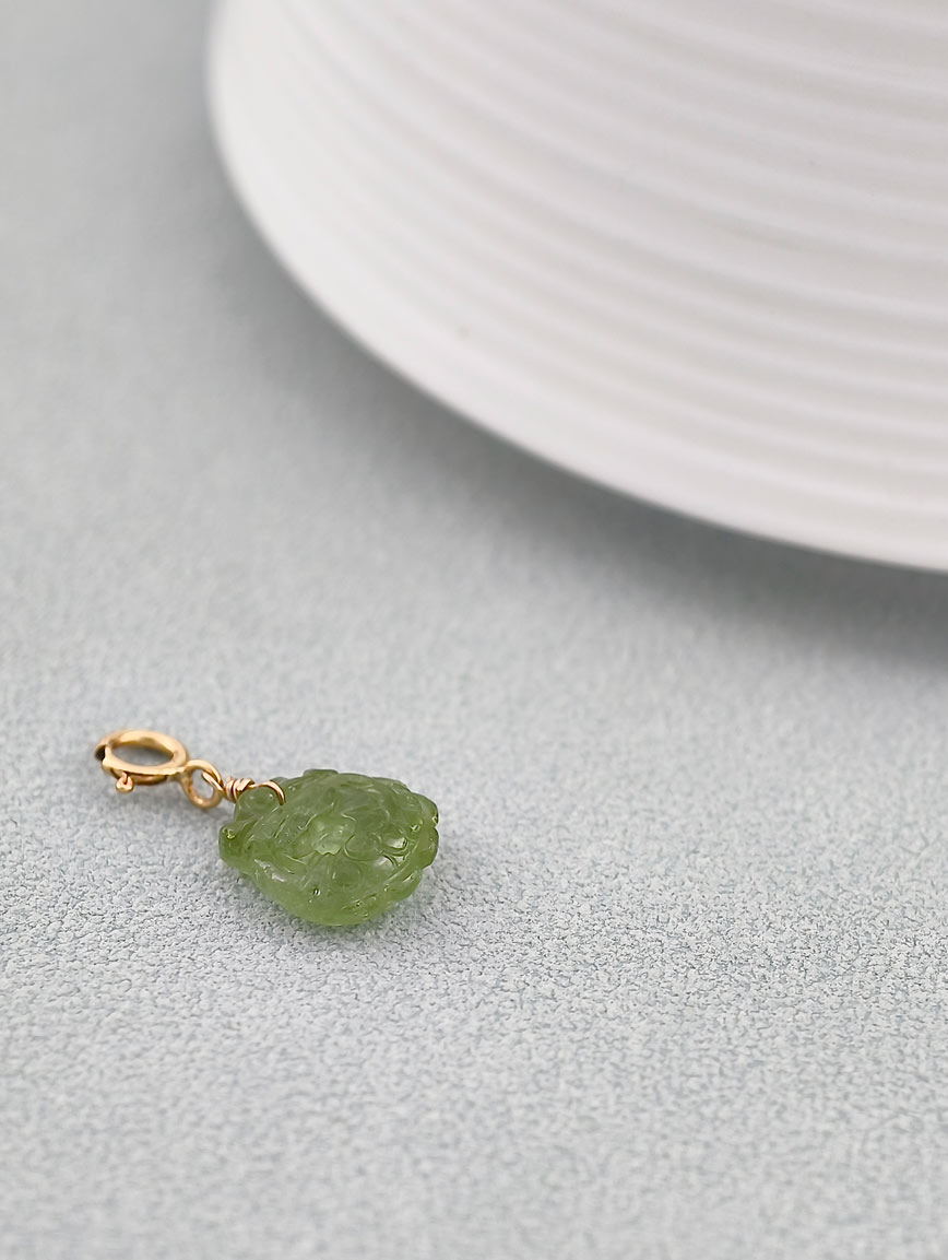 Natural Tourmaline Lucky Dragon Fish DIY Accessory image