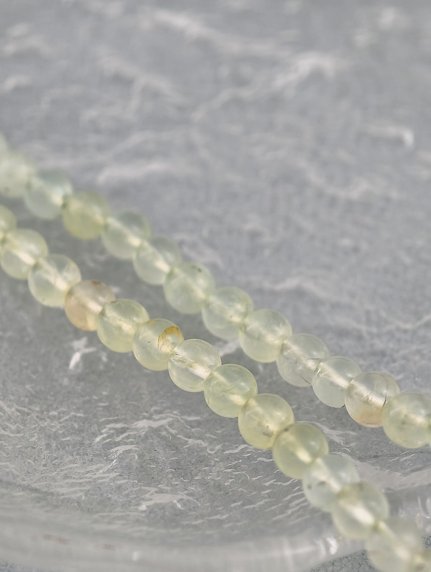 Natural Prehnite Three-Wrap Bracelet image