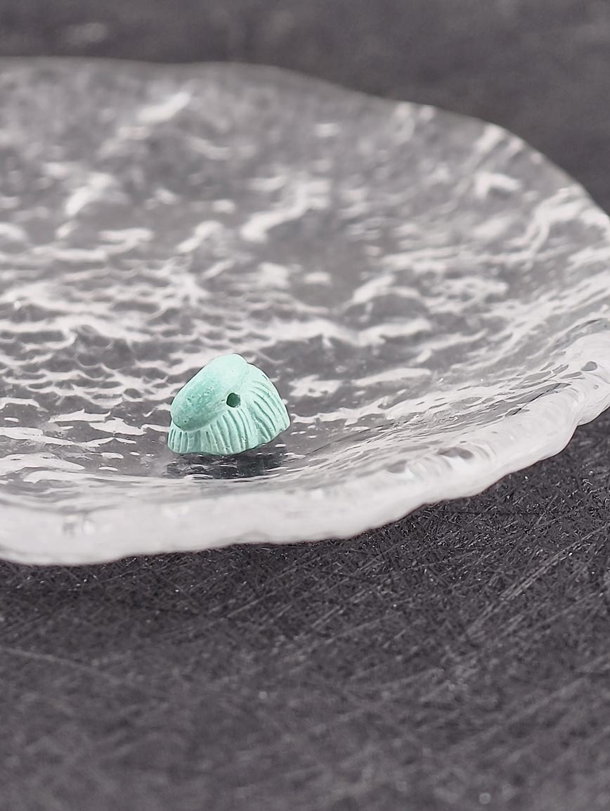 Natural Turquoise Lotus Pod Carving Key DIY Accessory image