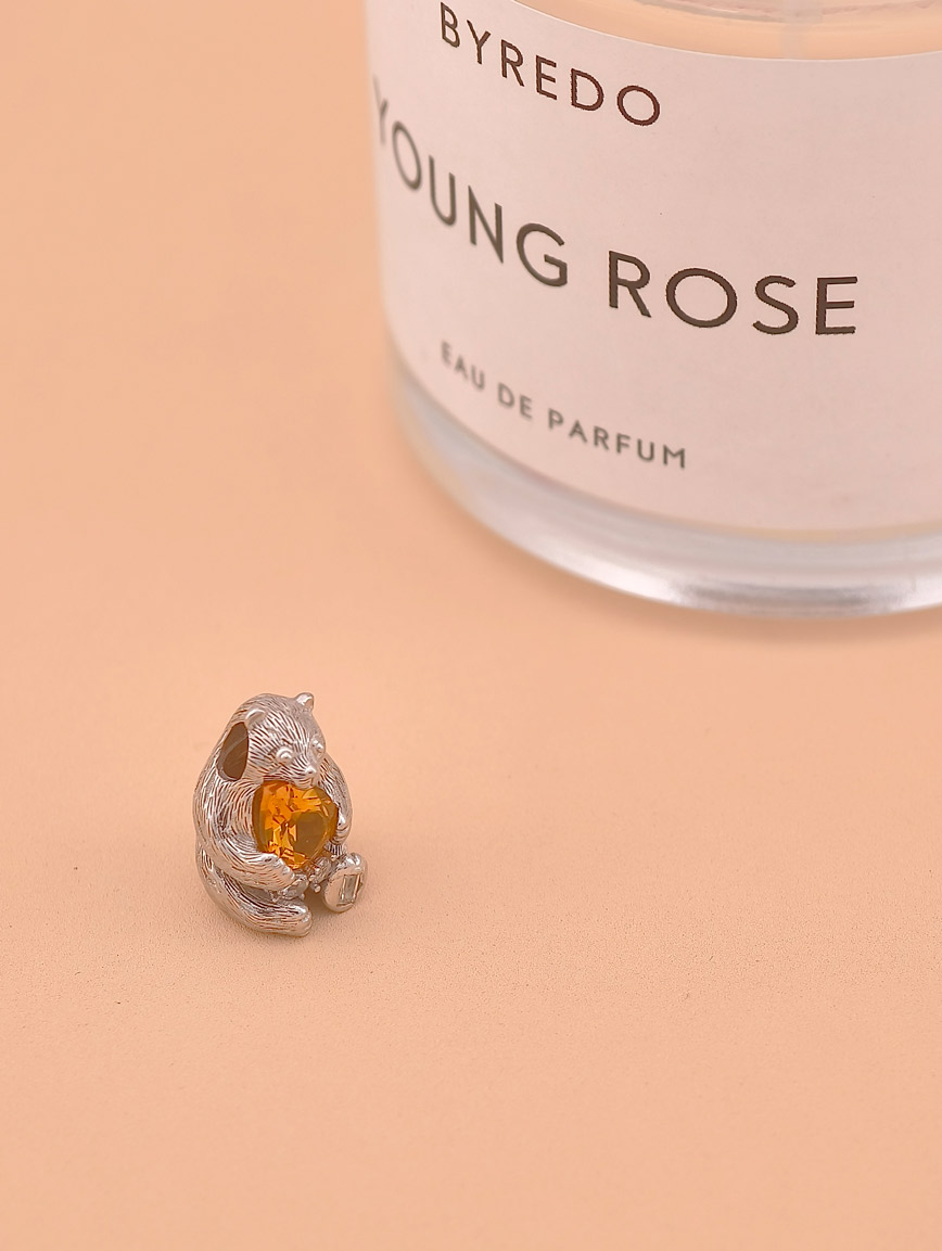 Natural Citrine Bear Hug Pendant image