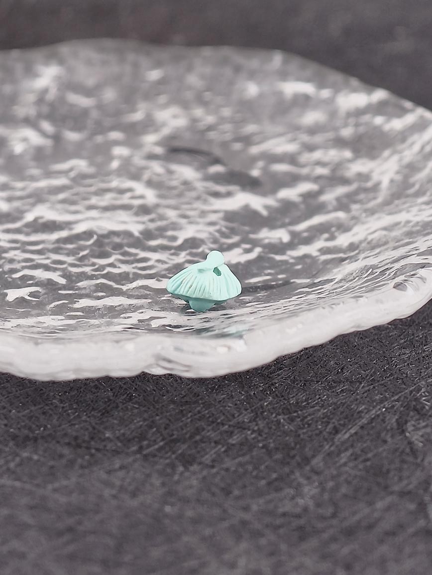 Turquoise Lotus Pod Carving Key DIY Accessory image