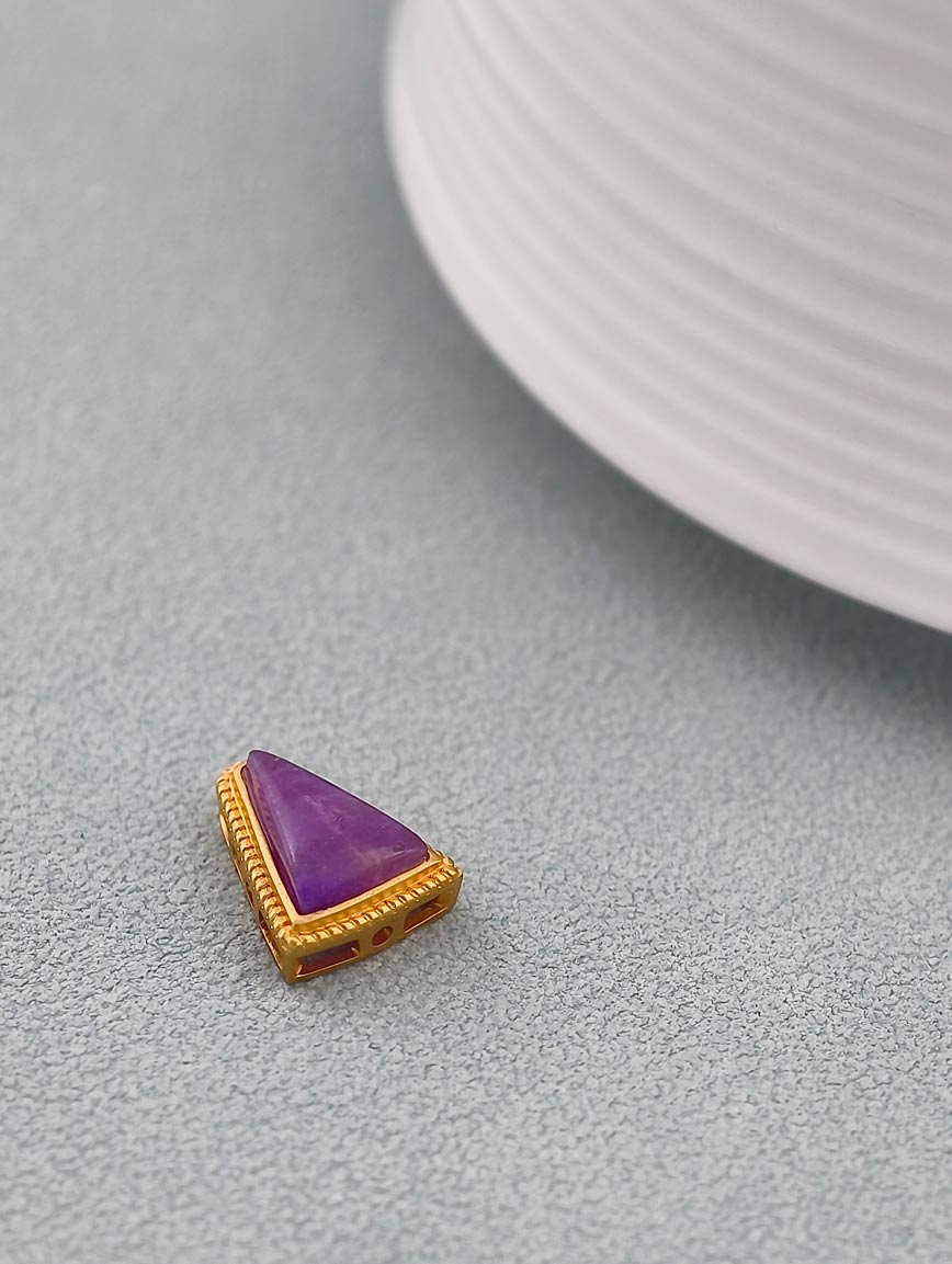 18K Gold Natural Sugilite Unique Style DIY Accessory image