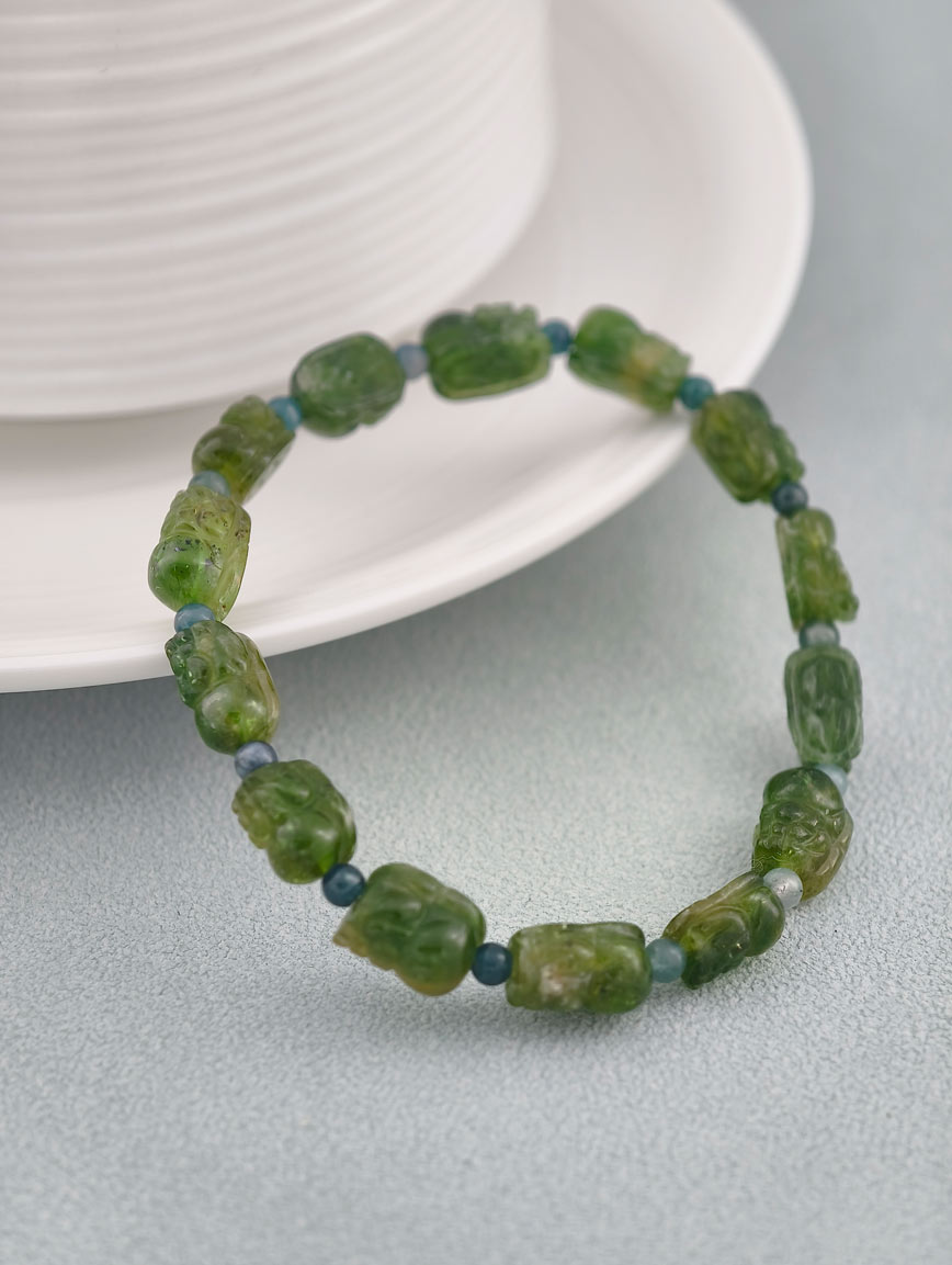 Natural Green Tourmaline Energy Bracelet image