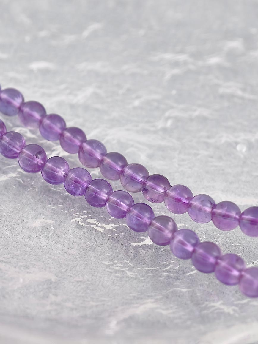 Natural Amethyst Three-Wrap Bracelet image