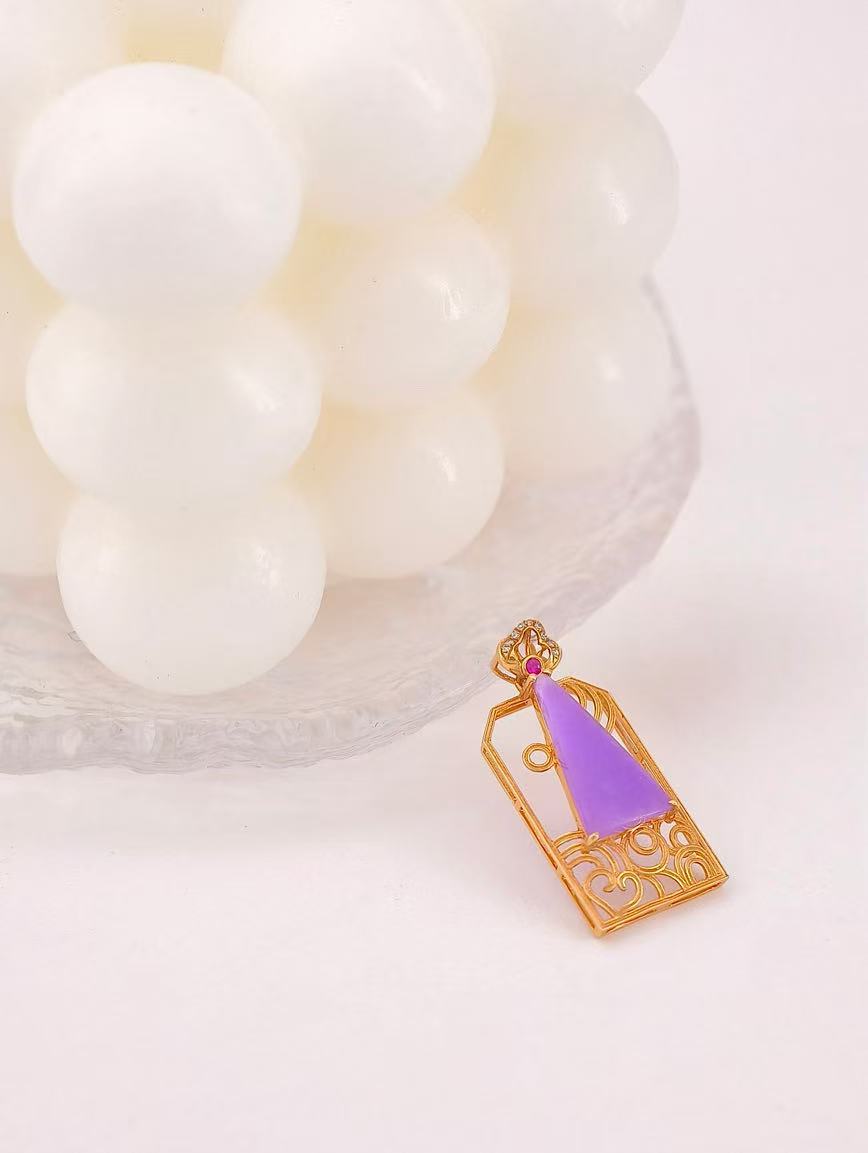 18K Gold Sugilite Pendant image