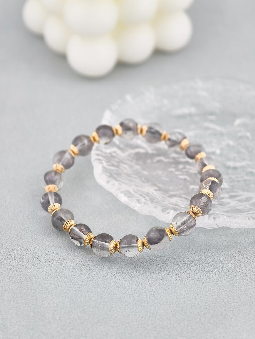 Natural Silver Rutilated Quartz Energy Bracelet image