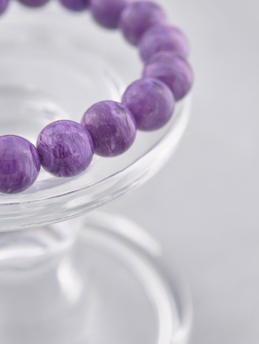 Natural Charoite Simple Style Bracelet image