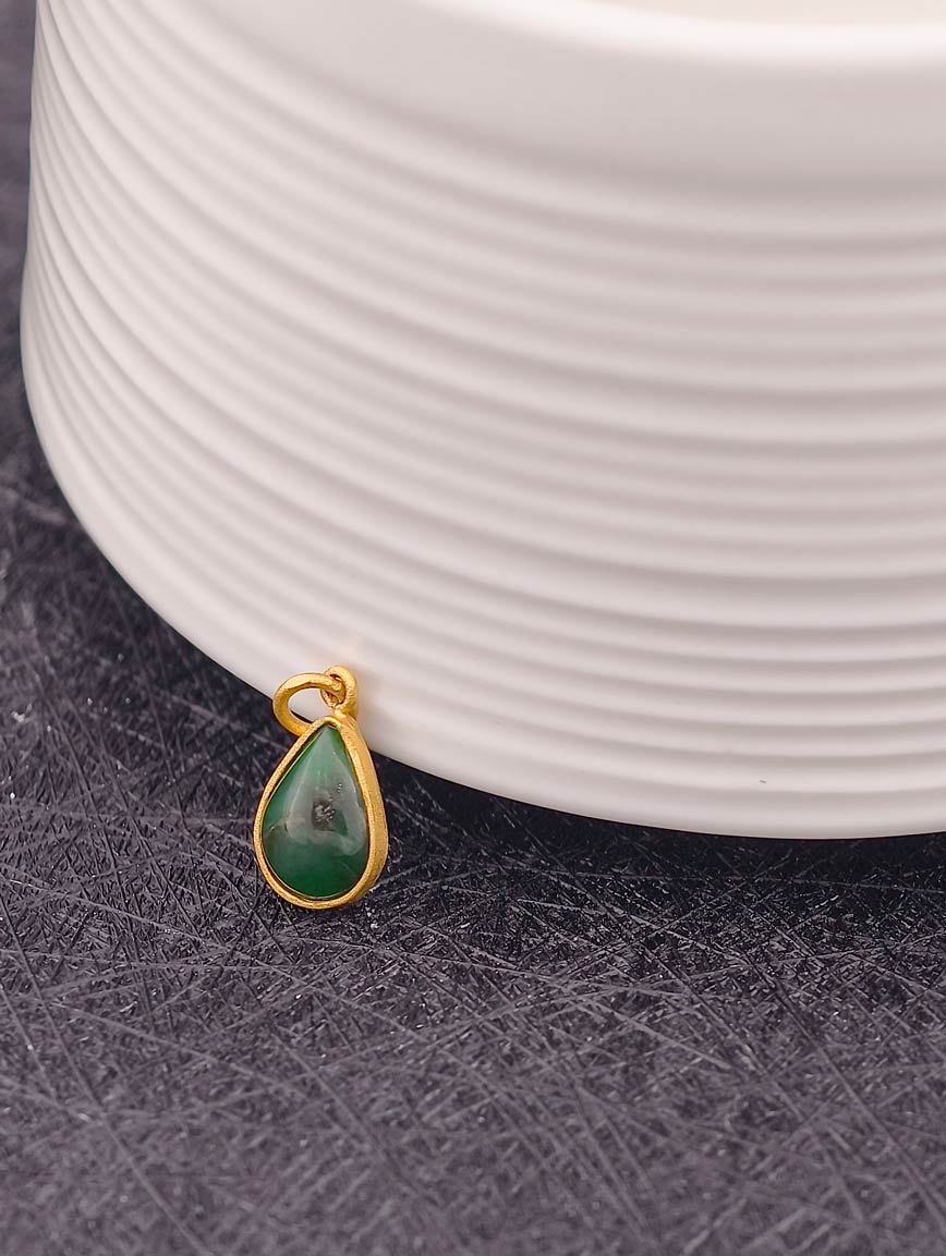 Natural Water Drop Shaped Jadeite Pendant image