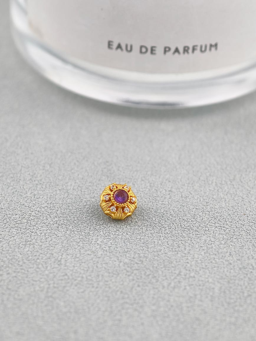 Natural Amethyst Sterling Silver DIY Accessory image