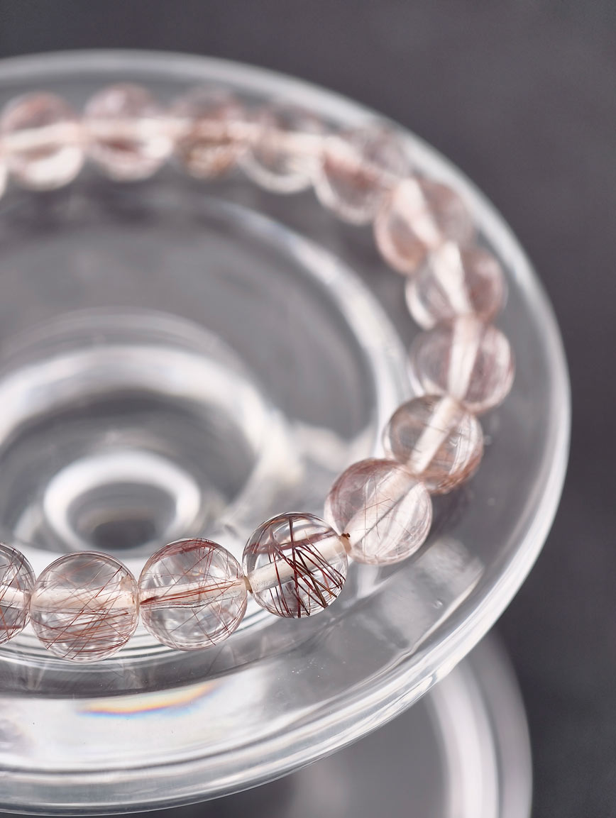 Natural Copper Rutilated Quartz Energy Bracelet image