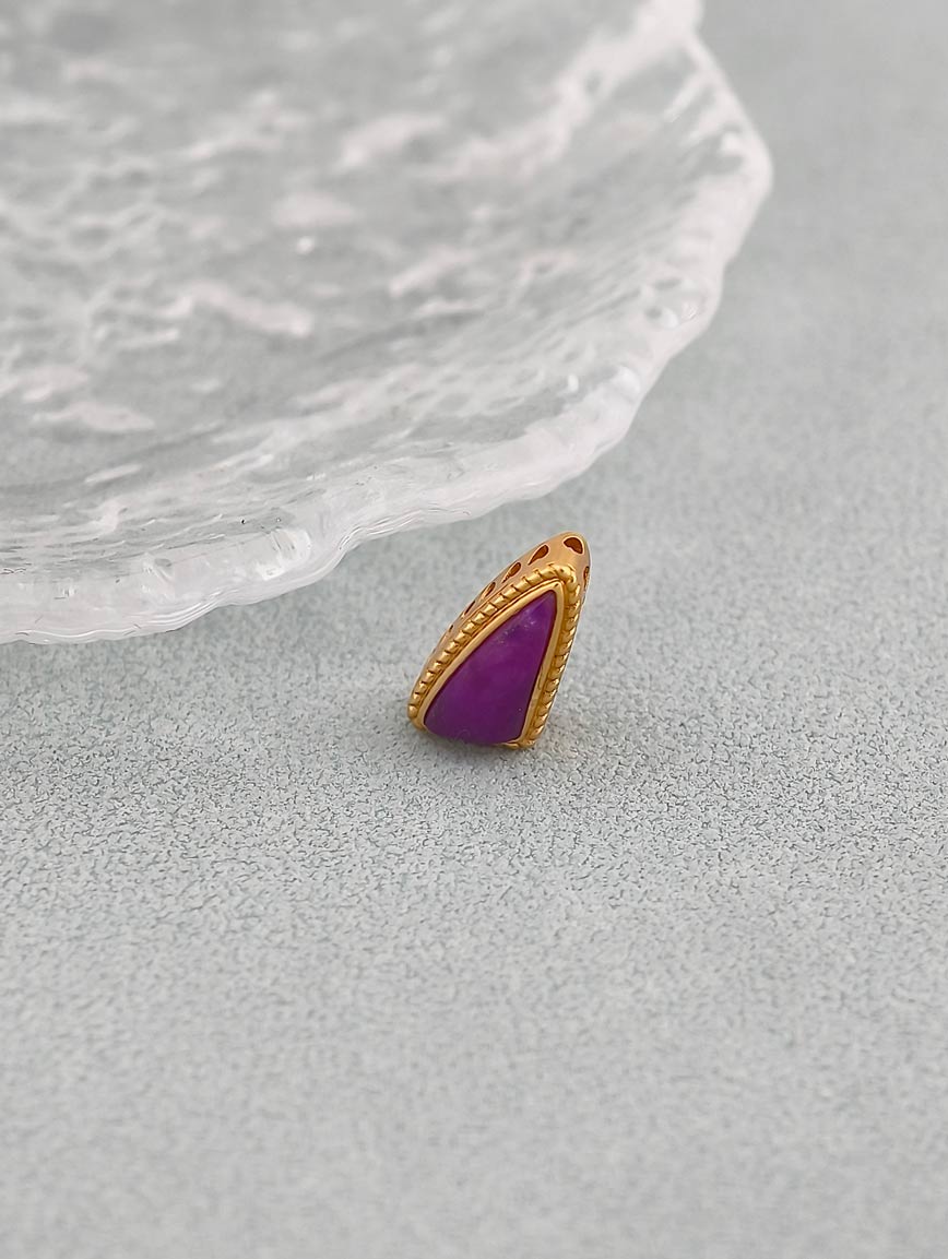 18K Gold Sugilite Unique Style DIY Accessory image