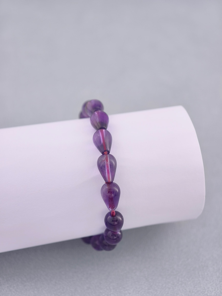 Natural Drop Shaped Amethyst Bracelet image