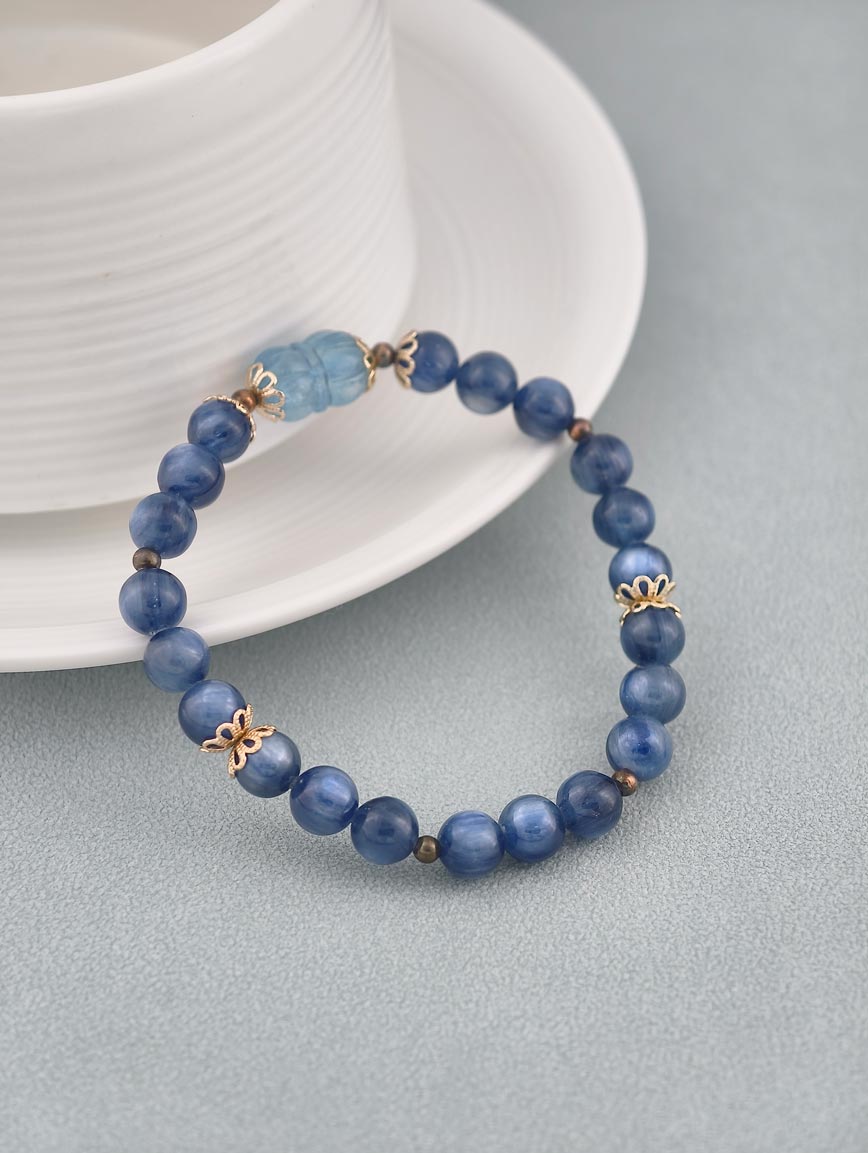 Natural Kyanite and Aquamarine Bracelet image