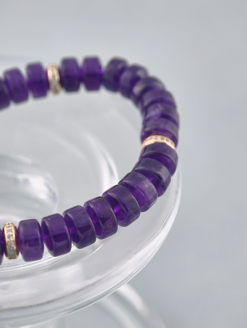 Natural Amethyst Exclusive Design Bracelet image