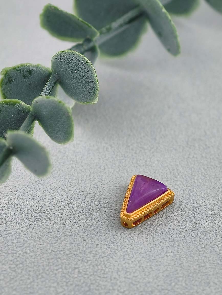 18K Gold Natural Sugilite Unique Style DIY Accessory image