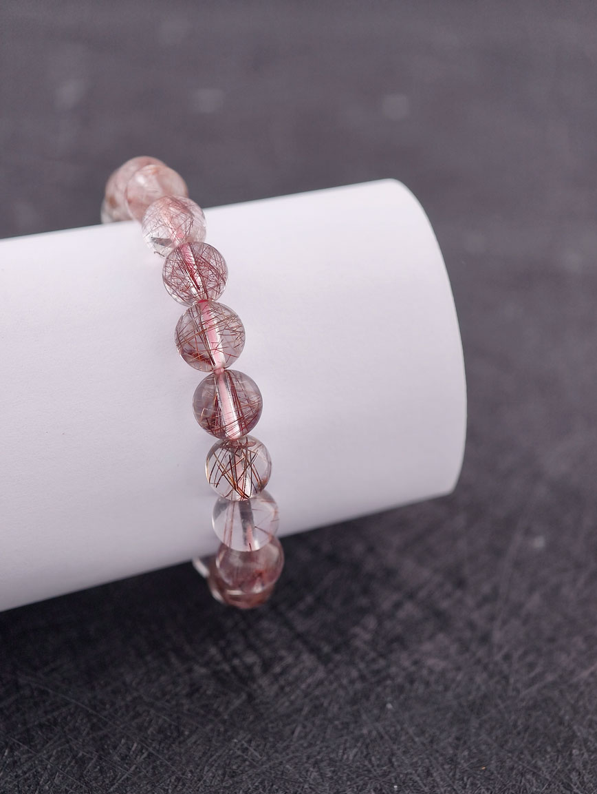 Natural Copper Rutilated Quartz Energy Bracelet image