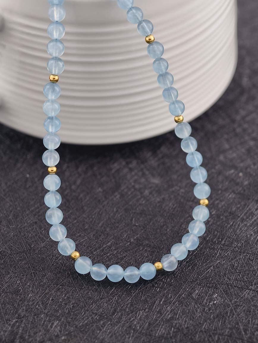 Natural Aquamarine Exquisite Style Necklace image