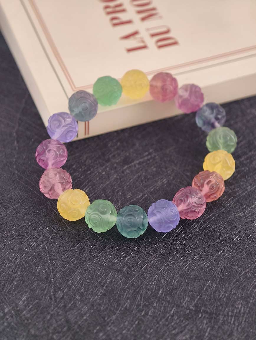 Natural Fluorite Simple Style Bracelet image