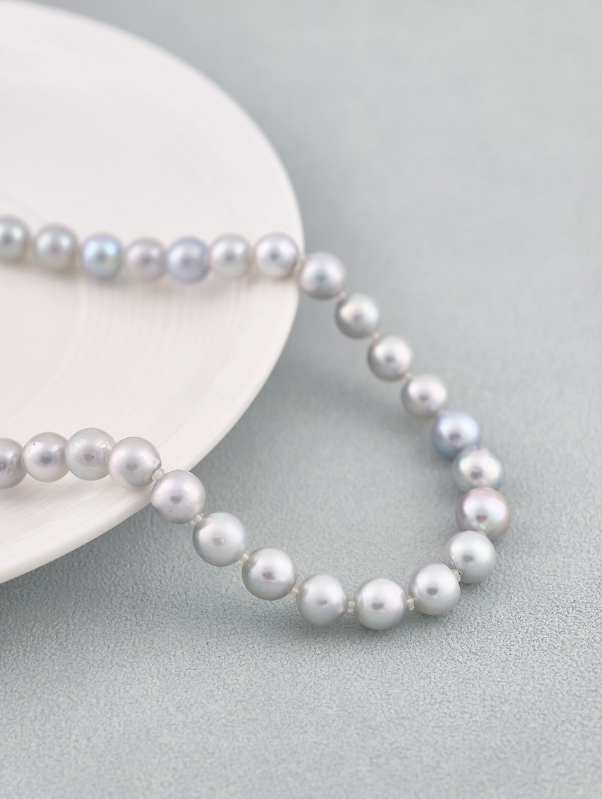 Gray Akoya Seawater Pearl Necklace image