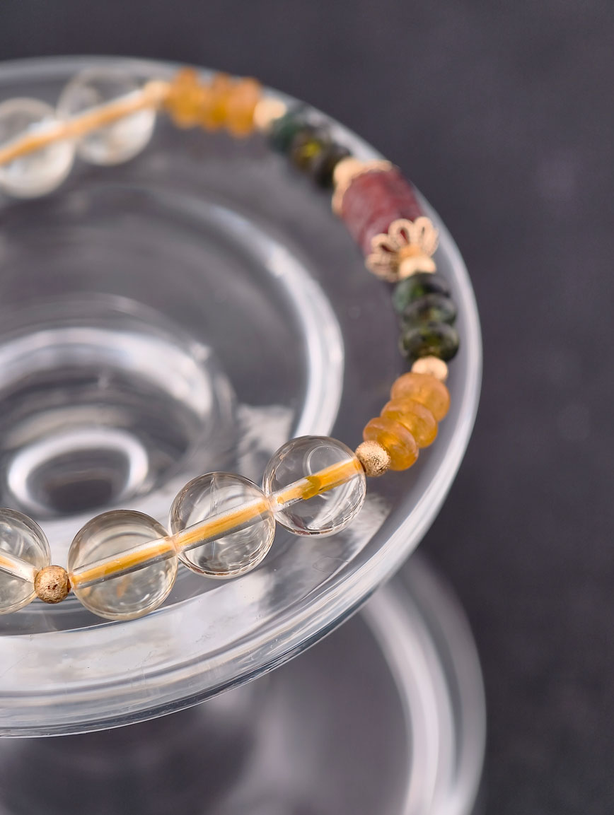 Natural Citrine and Tourmaline Bracelet image