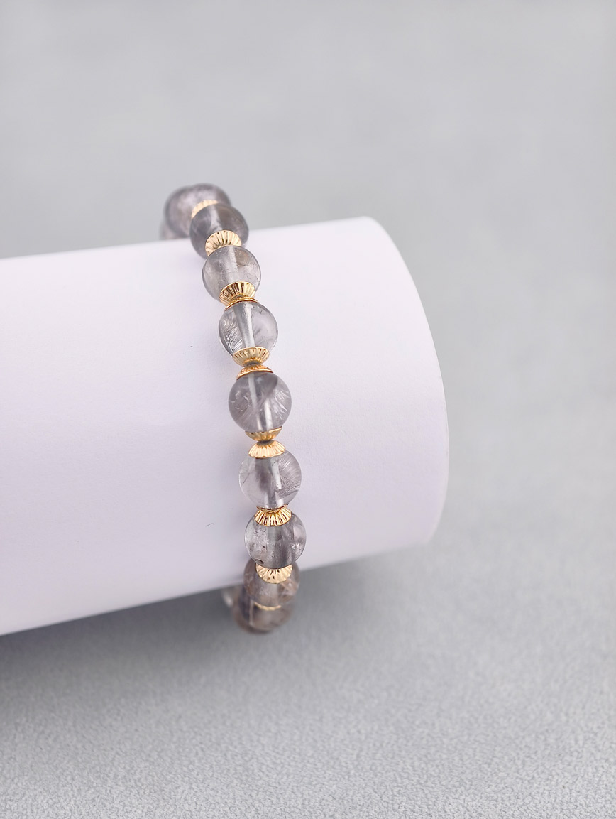 Natural Silver Rutilated Quartz Energy Bracelet image