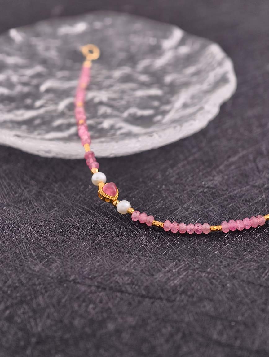 Natural Pink Tourmaline Exclusive Design Bracelet image