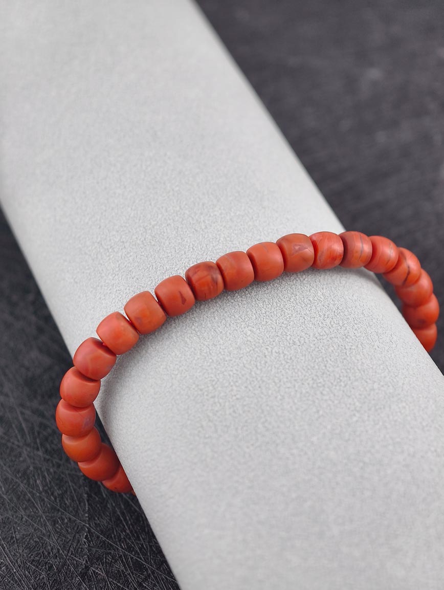 Natural South Red Agate Simple Style Bracelet image