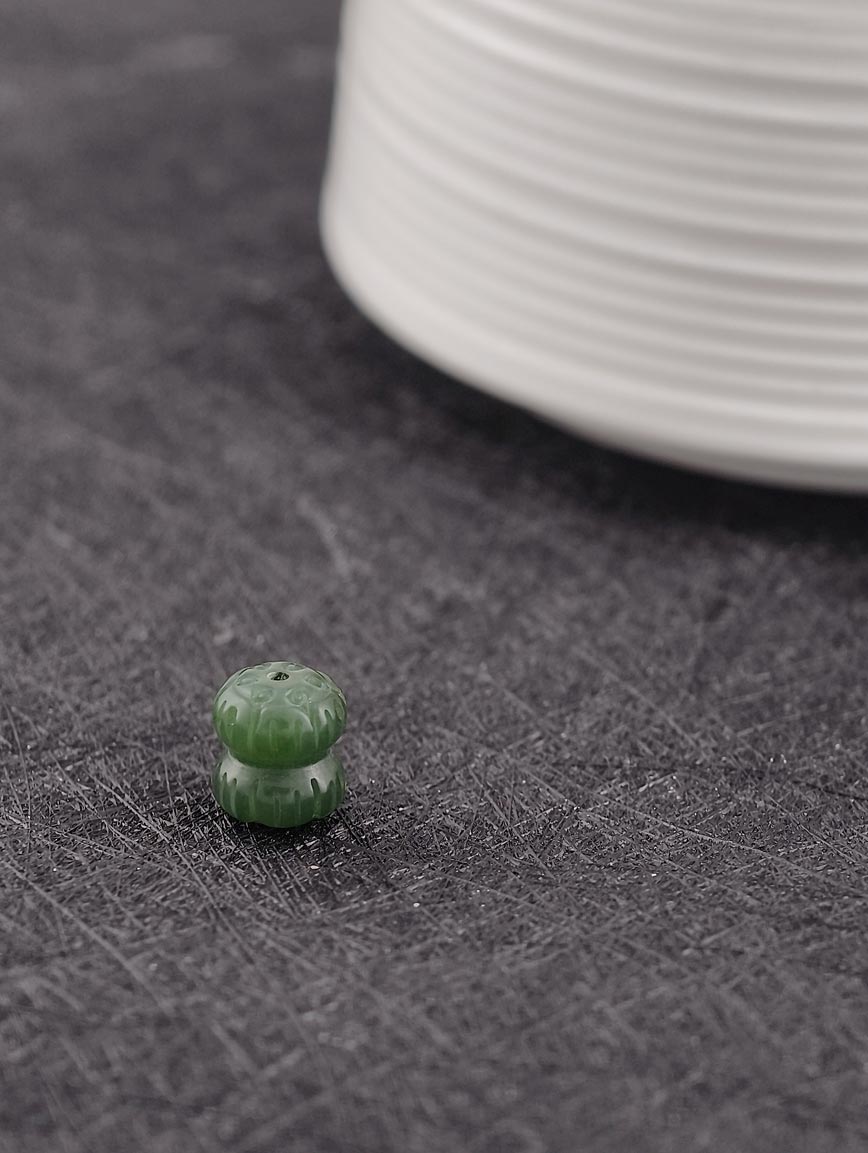 Jasper Ruyi Double Lotus Handmade Bead DIY Accessory image