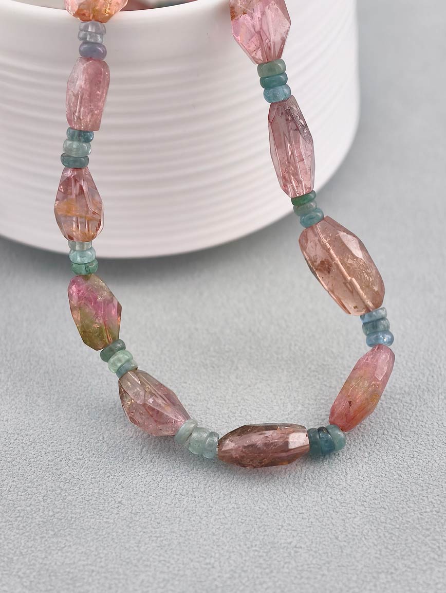 Natural Watermelon Tourmaline Necklace image