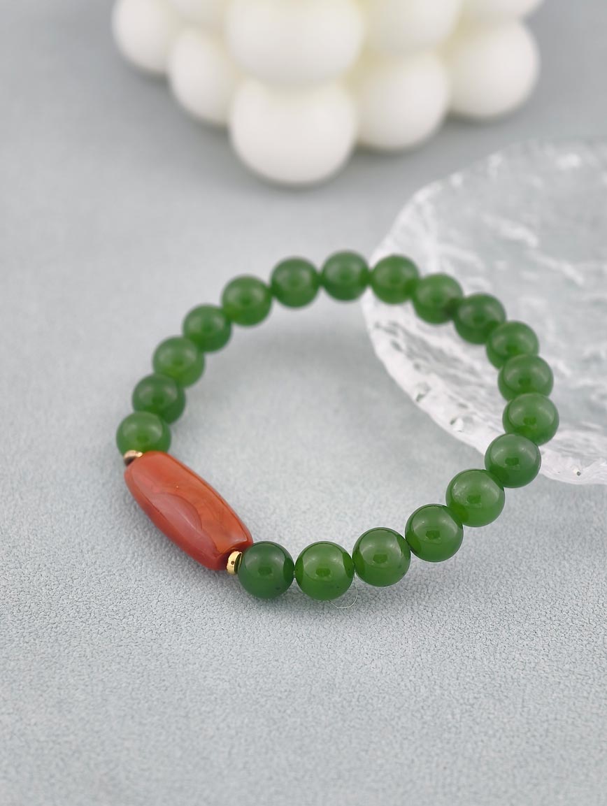 Natural Jasper and South Red Agate Bracelet image