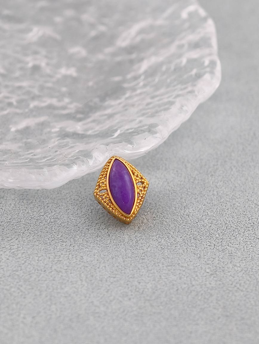 18K Gold Inlaid Sugilite Exquisite Style DIY Accessory image