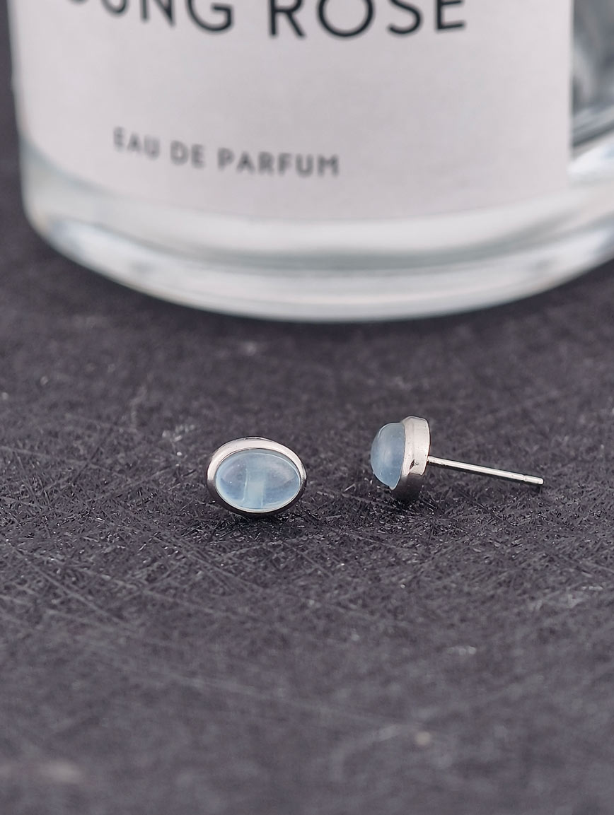 Natural Aquamarine Sterling Silver Earrings image