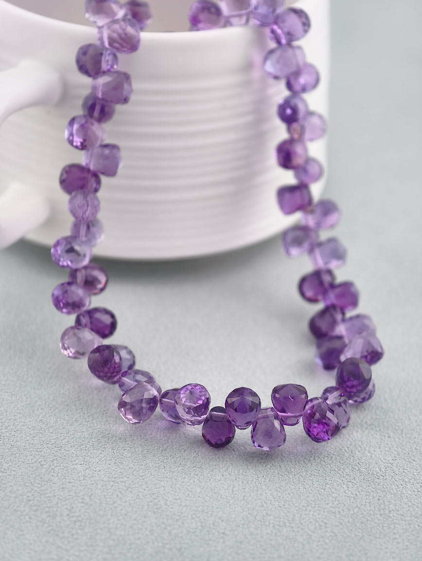 Top-grade Amethyst Necklace with Diamond Cut image
