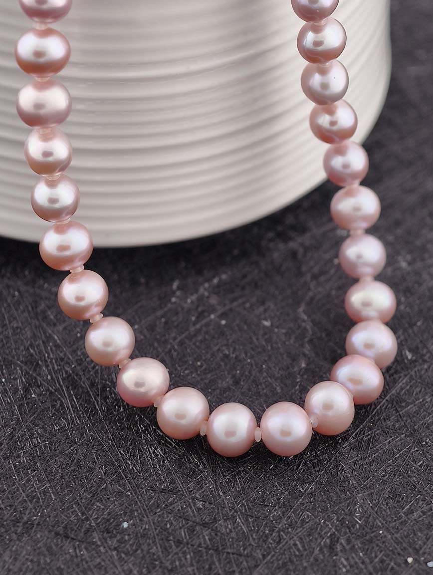 Smoky Purple Freshwater Pearl Necklace image