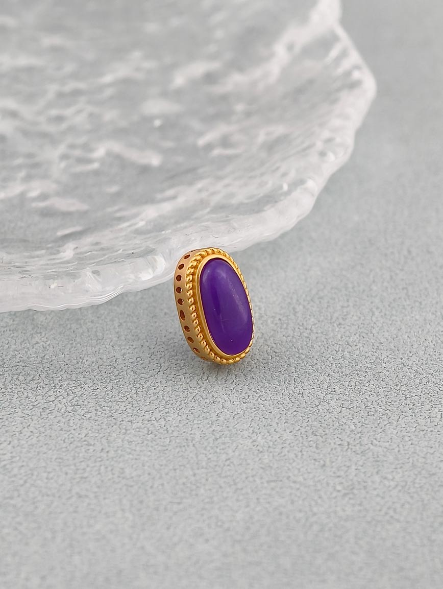 18K Gold Sugilite Simple Style DIY Accessory image