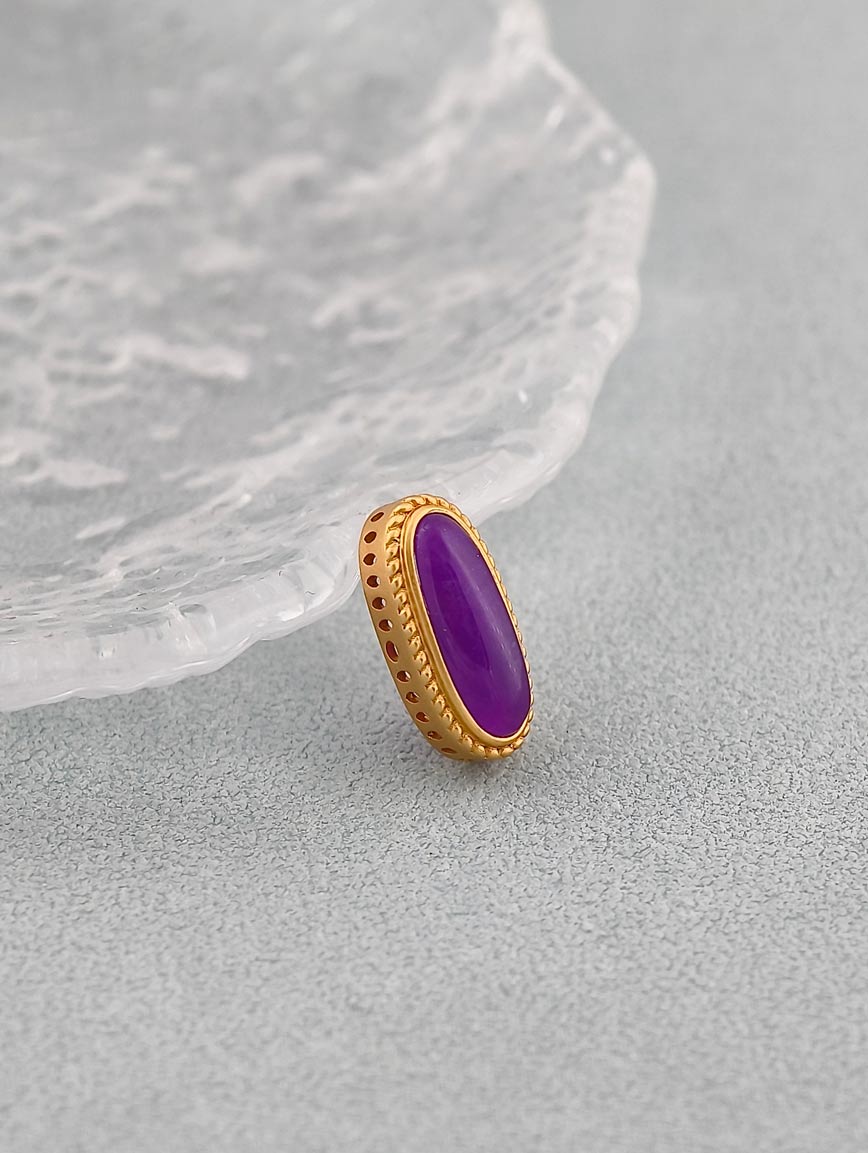 18K Gold Oval Sugilite DIY Accessory image