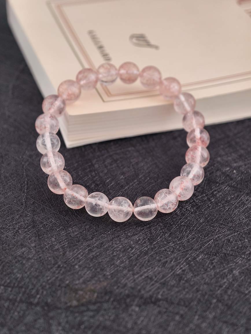 Natural Pink Strawberry Quartz Bracelet image