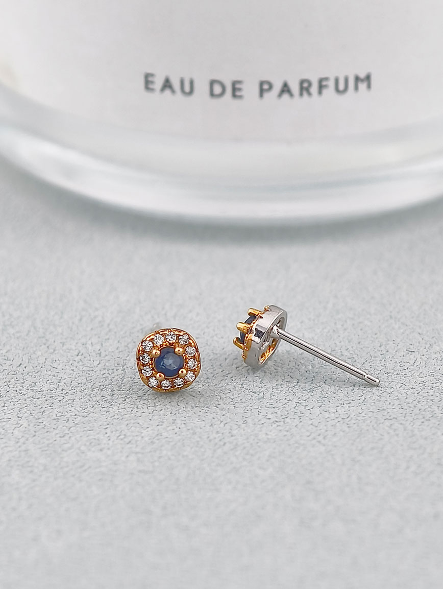 Natural Sapphire Exquisite Style Sterling Silver Earrings image